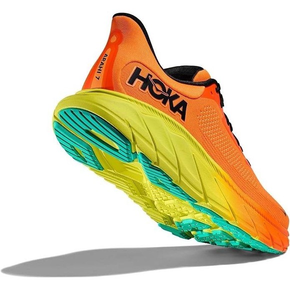 Hoka Men\'s Arahi 7‎ Sneaker, Electric Tangerine/Black, 12 main image 9